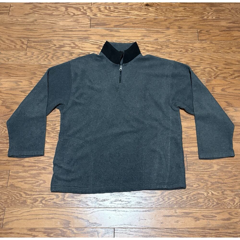 Outdoor Urban Terrain Men's Gray Fleece 1/4 Zip Pullover Sweater w/ Pockets, XL